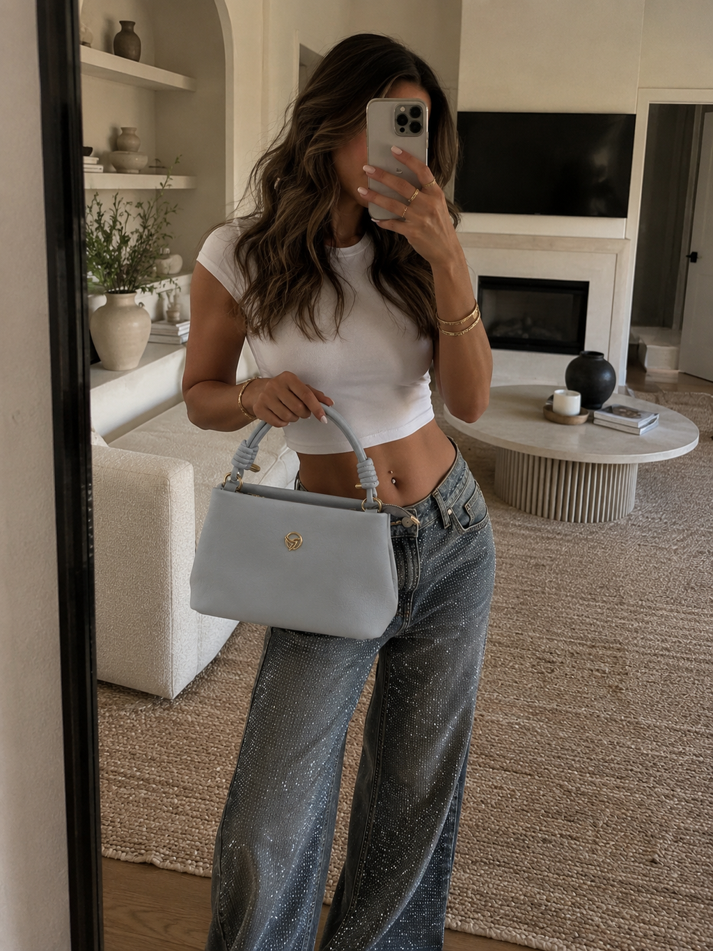 Perla Ice Grey Çanta