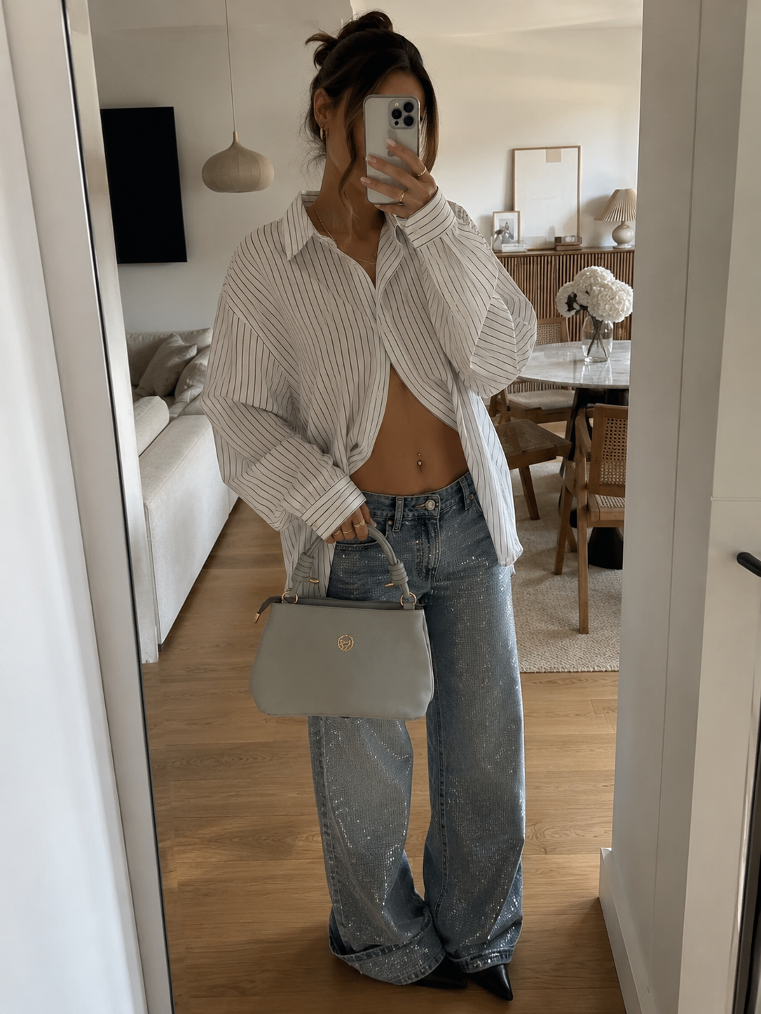 Perla Ice Grey Çanta