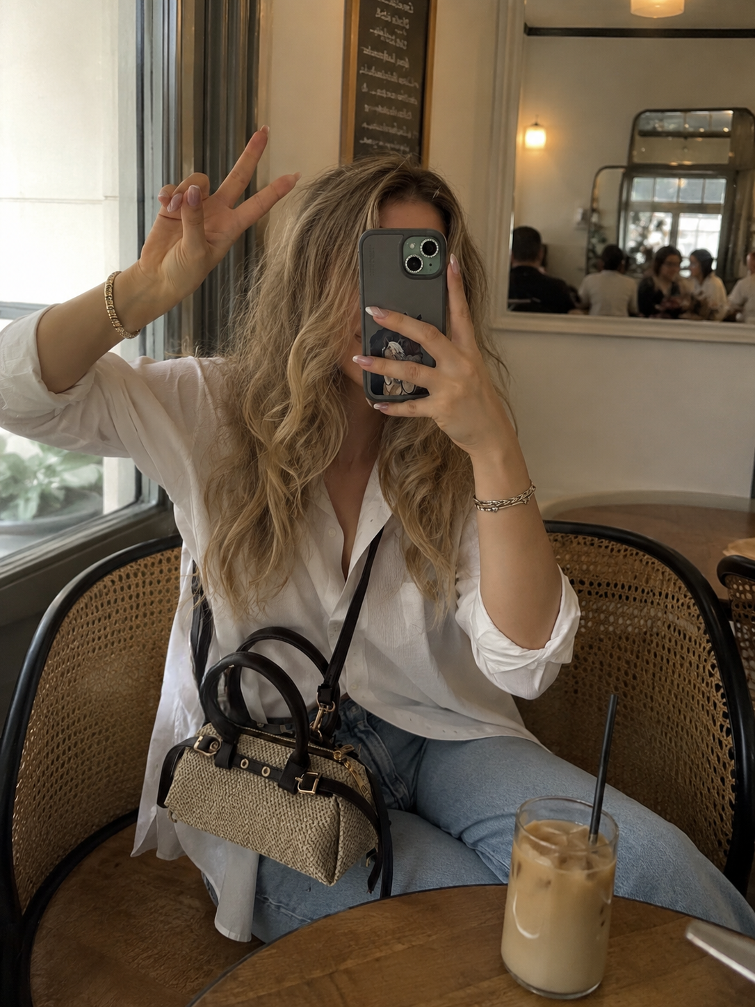 Daphne Örgü Kumaş Acı Kahve Çanta